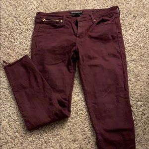 Skinny Maroon Jeans
